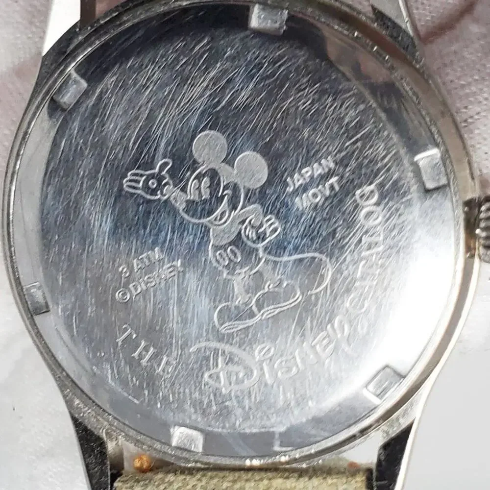 Disney Catalog Mickey Mouse Blue Sketch Art Watch